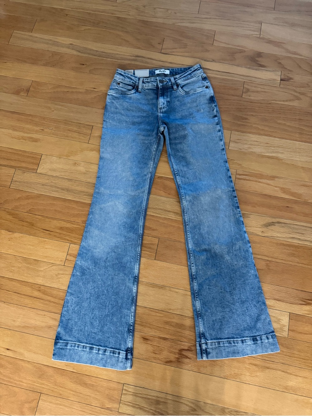 Wrangler Jeans Blue Denim Retro Mae Bootcut Mid Rise Stretch Western 3/27/34